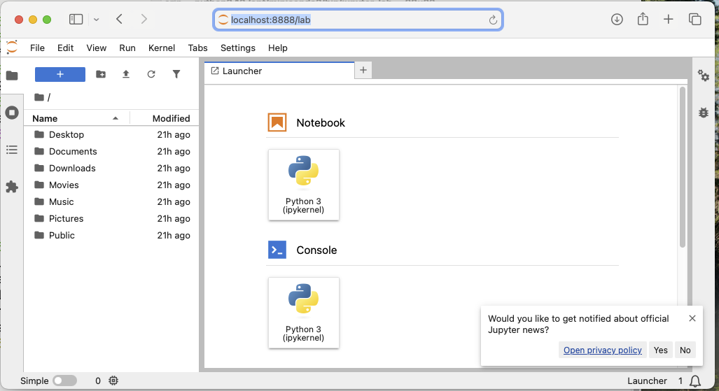 JupyterLab at Launch