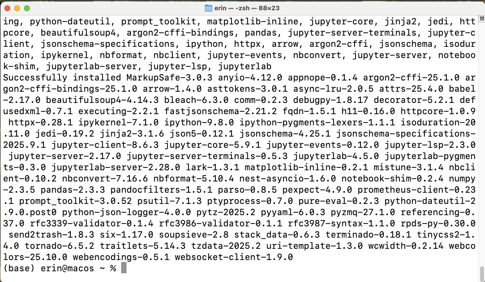 Pip Command finished