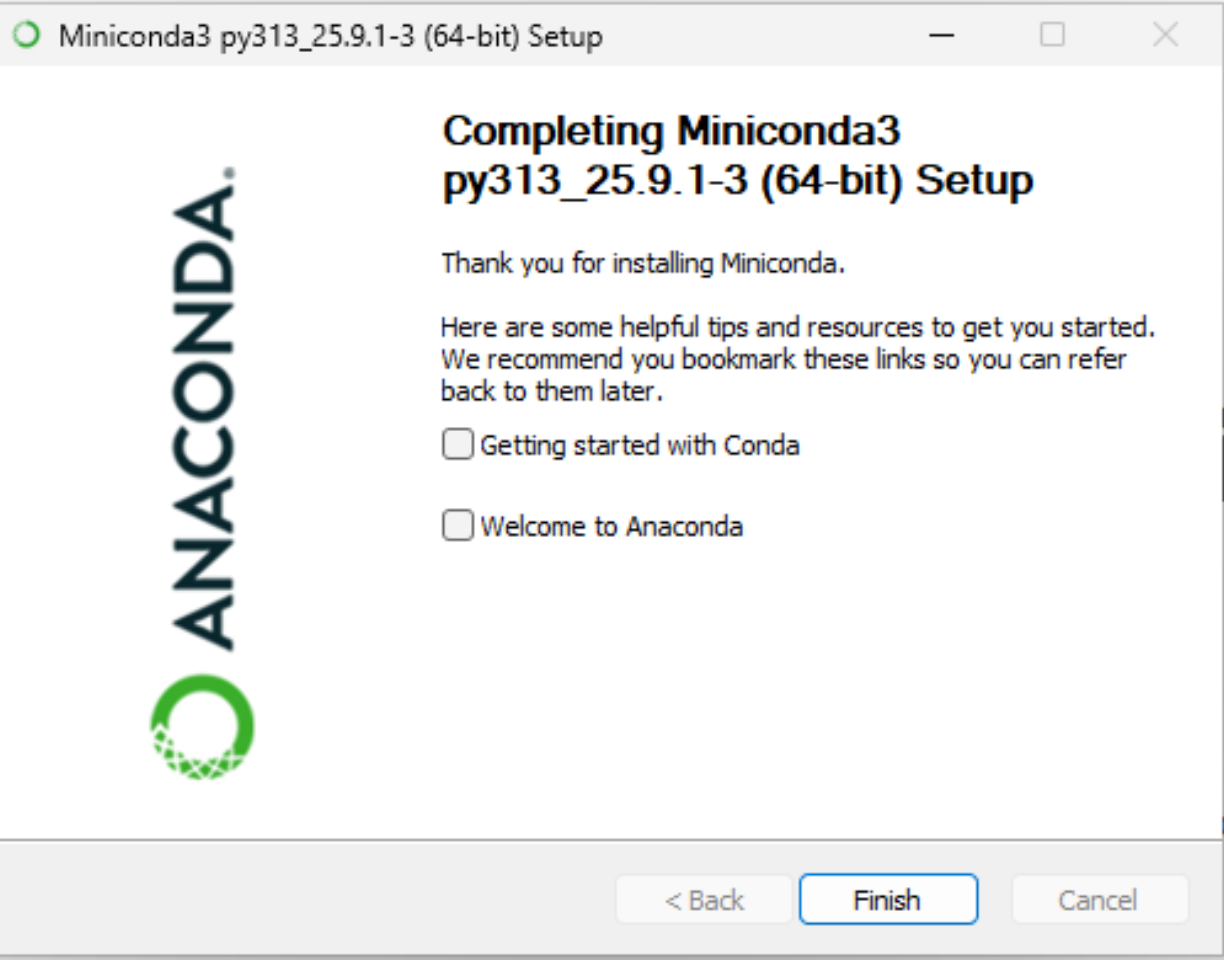 Miniconda Close Installer